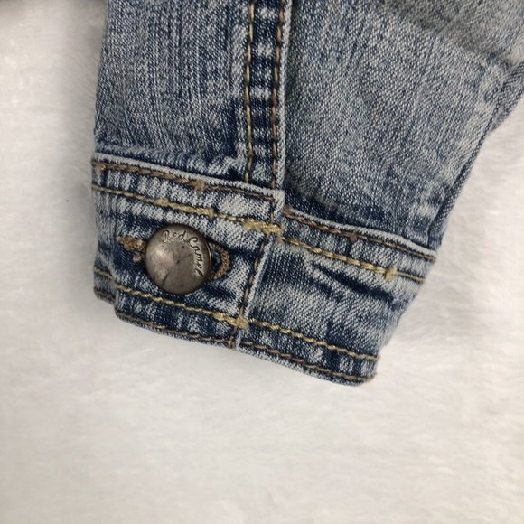 Red Camel Girls Denim Jacket Vintage Stretch Comfort Premium Coat Size Medium - Picture 3 of 14
